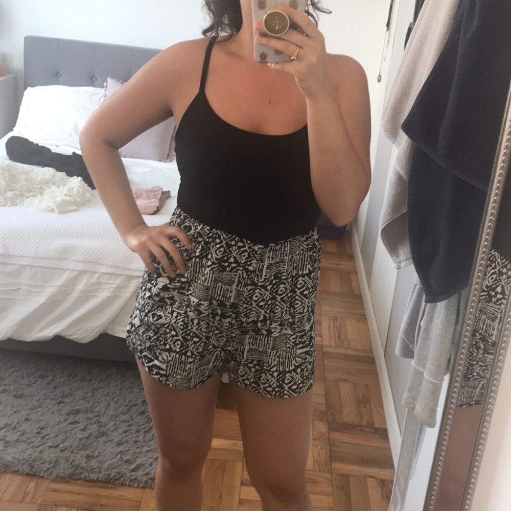 Black and white romper